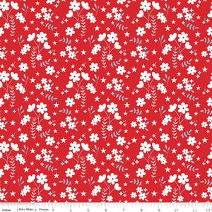 Freedom Garden Ditsy Floral Red by My Mind&#39;s Eye for Riley Blake Designs - C15625-RED