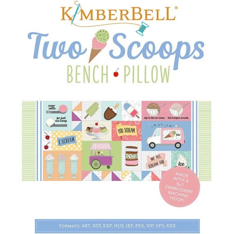 Two Scoops Bench Pillow Fabric Kit by Kimberbell Designs Etsy