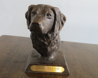 Big Sky Carvers "Field Tested"  Bust of a spaniel by Bradford Williams