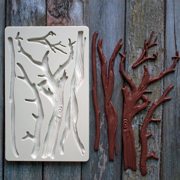 Anyana Tree Branch Twig Silicone Mold for DIY Pudding Jelly Shots Desserts Fondant Mold Handmade GumPaste Cake Topper Decoration Chocolate