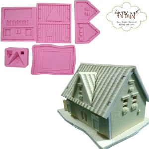Anyana 3D Silicone House Building Cake Decorating Tools Fondant Mould Cooking Chocolate
