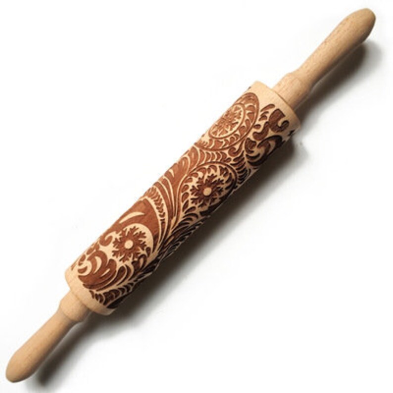 Christmas Embossing Rolling Pin Baking Cookies Biscuit Fondant Etsy