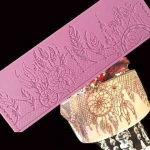 New Feather Lace Mat Exquisite Cake Lace Silicone Decorative Mould Sugar Crafts Fondant Mould