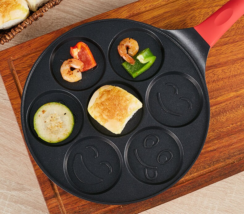 Multifunctional Flat Bottom Frying Pan Cartoon Animal Fried Egg Egg  Dumpling Baby Breakfast Pancake Nonstick Pan Waffle Mold 