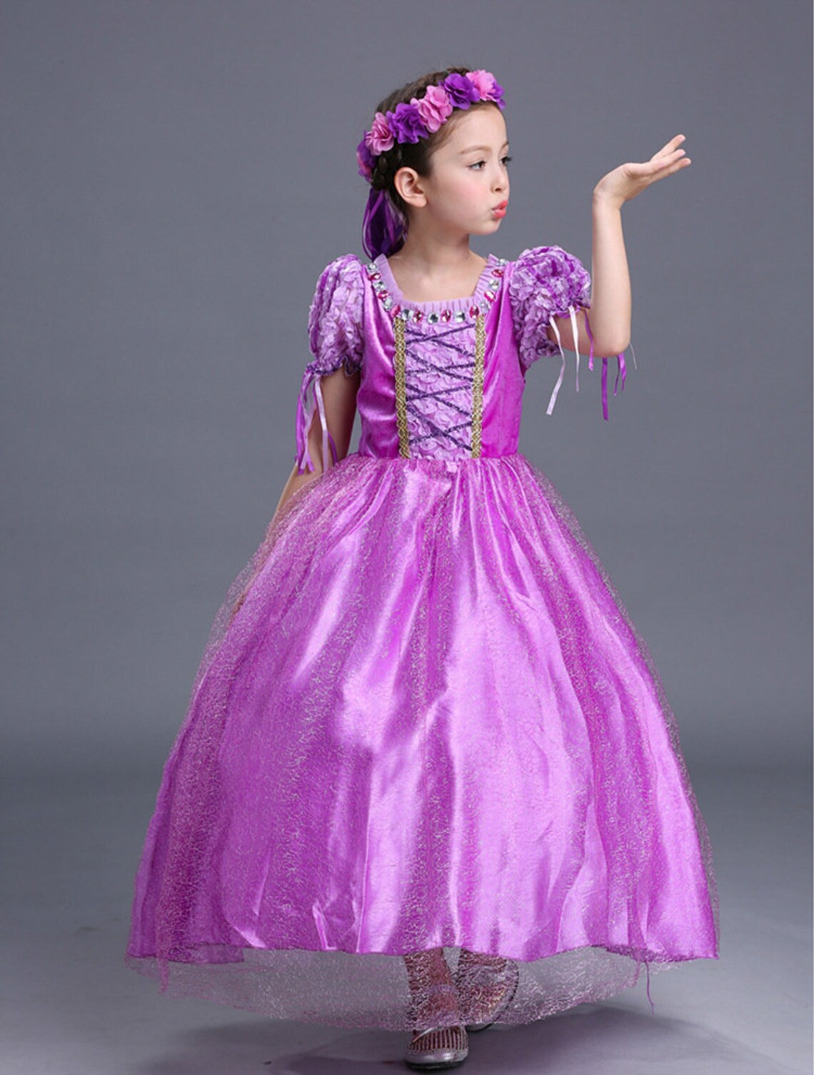 Baby Girls Sophia Purple Dress Children Princess Dresses Kids Etsy