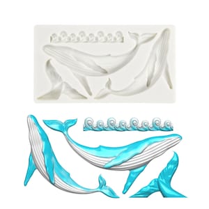 Anyana New Ocean Series Whale Design Silicone Mold Fondant Cake Decorating Tools Kitchen Accessories Baking Supplies