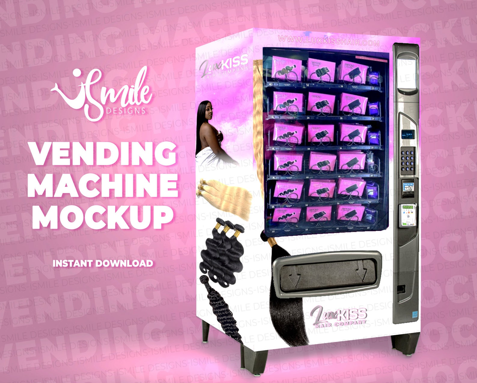 Vending Machine Mockup Hair Business Feminine Styled Stock Etsy Australia