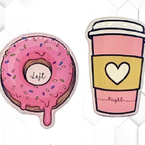 X-ray Markers: donut and coffee; 2 initials MAX. Optional add-on options; marker pad/ parker/radpad and badge reel. Free adhesive w/purchase