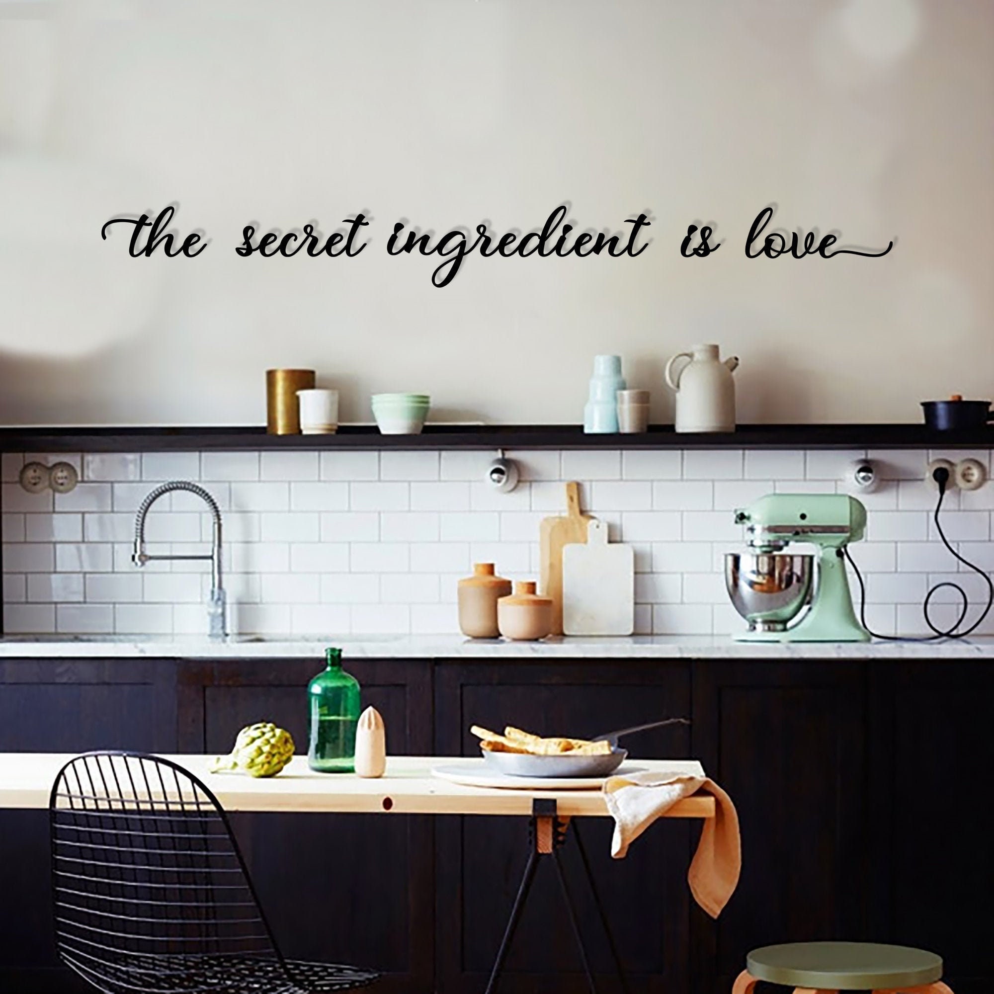 The secret ingredient is Love Kitchen decor Metal Wall Art Etsy