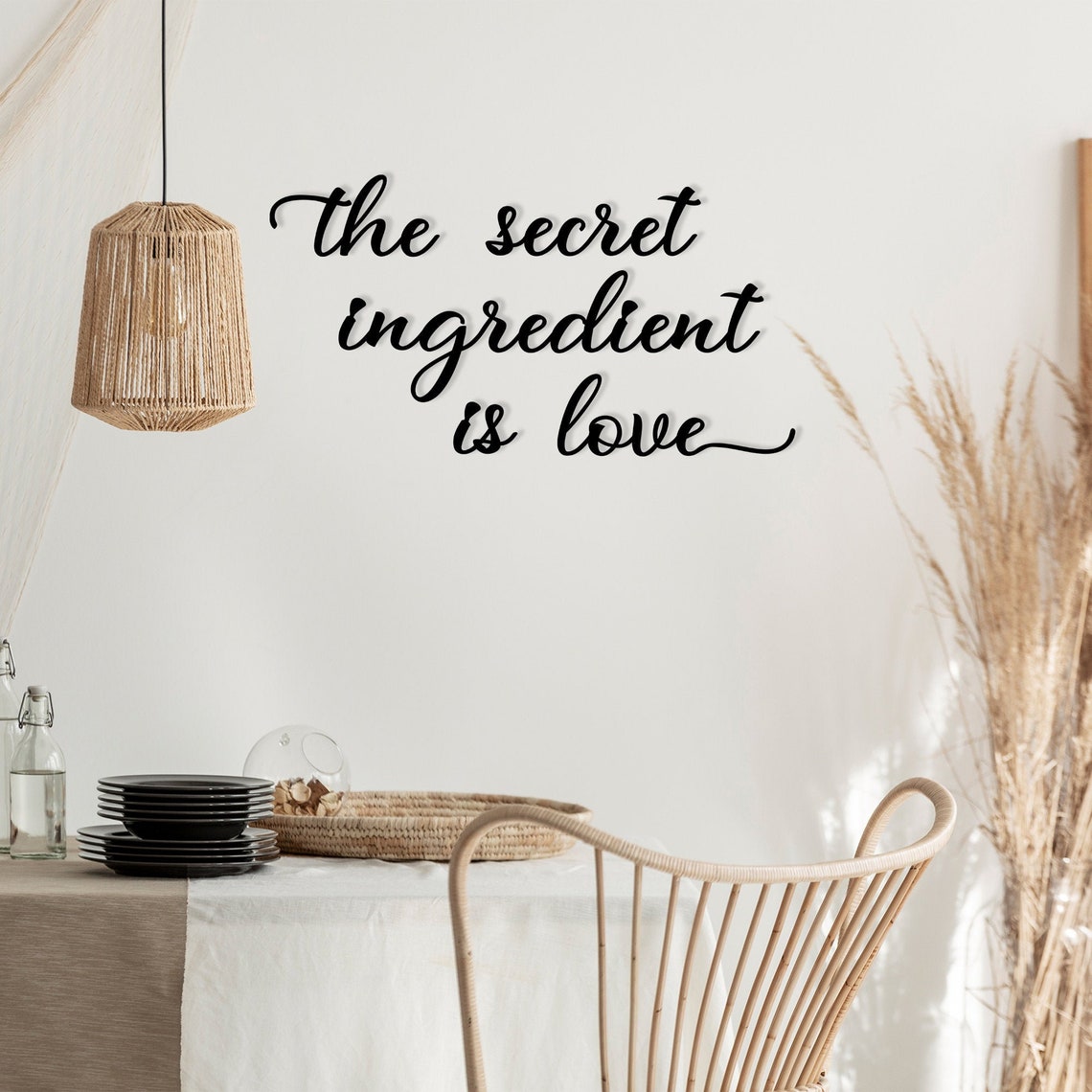 The secret ingredient is Love Kitchen decor Metal Wall Art Etsy