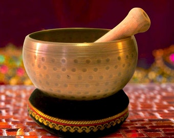 Handcrafted Tibetan  Singing Bowl | Sound healing bowl for yoga and Meditation | Perfect Gift for Yoga Enthusiasts and Wellness Seekers