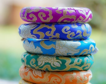 Singing bowl colourful Cushion |Ring Cushion to rest tibetan healing Bowl - 7 chakra cushion mat for healing bowl