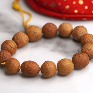 Natürliches Bodhi Seed Buddha Armband | Tibetisch-buddhistische Meditationsperlen aus Nepal