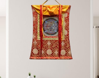 Thangka Silk Brocade Embroidery | Best for Spiritual Wall Hanging Decor | Tibetan Buddhist Artwork