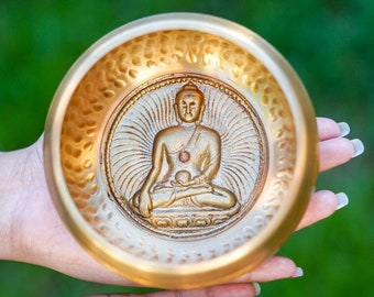 Singing Bowl with buddha | Best for meditation and healing - Beginner Tibetan Bowl