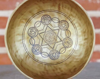 Seven Chakra Singing Bowl | Tibetan Meditation bowl for sound healing with strong vibration | Spiritual Yoga Gift
