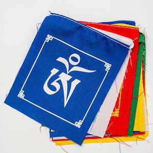 Tibetan prayer flags | Om Mani Padme Hum prayer flag | Mini prayer flag for wall hanging