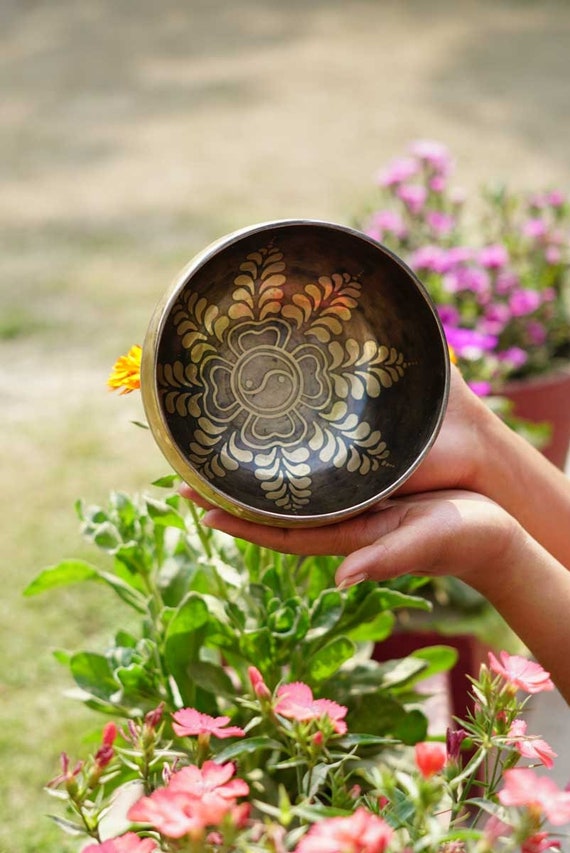 Ensemble De Bols Chantants En Laiton De 8,9 Cm - Maillet En Bois