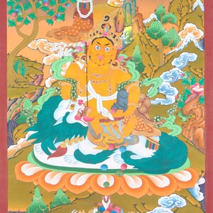 Zambala Thangka - Jhambala (Kuber) Arts | Buddhist Hand painting Master collection from Nepal