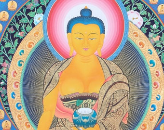 1000 Buddha Thangka Painting With Natural Stone Lapis | Hand