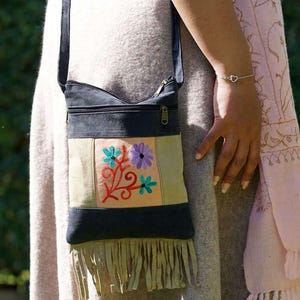 Bolso de mano bohemio para mujer / Bolso de mano elegante / Bolso de mano artesanal para mujer con bordado especial de Cachemira