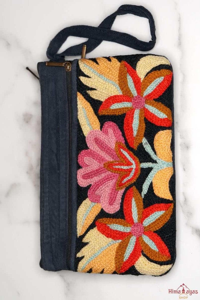 Colorful Wristlet Purse Fashionable Purse Kashmiri Style Cashmere Purse A Stylish Mother's Day Gift image 6