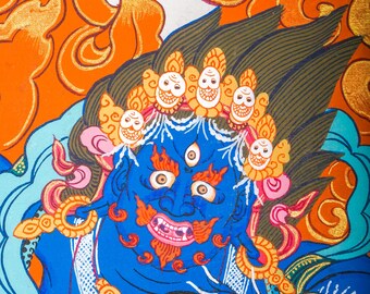 チベット　タンカ　グルリンポチエの仏画 チベット タンカ グルリンポチエの仏画 （巨大チベット仏画、御