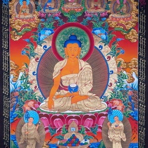 Master Quality Thangka Painting of Shakyamuni Buddha - Tibetan Genuine Paintings