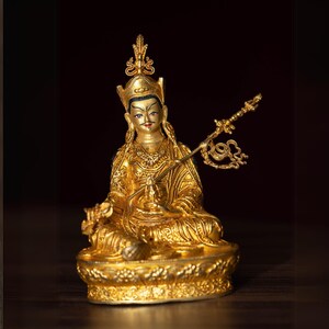100 % Hand Made Guru Padmasambhava Statue | Handmade Guru Rinpoche Metal statue for Meditation Altar, Home Decor, Gift