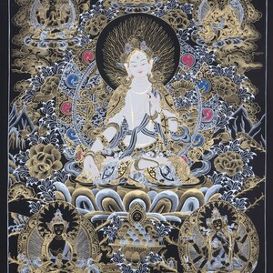 White Tara Thangka - Liberator - Seven Eyes Bodhisattva Painting