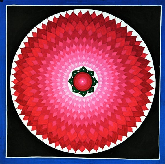 曼荼羅アート 赤 キャンバス 曼荼羅アート 赤 キャンバス
