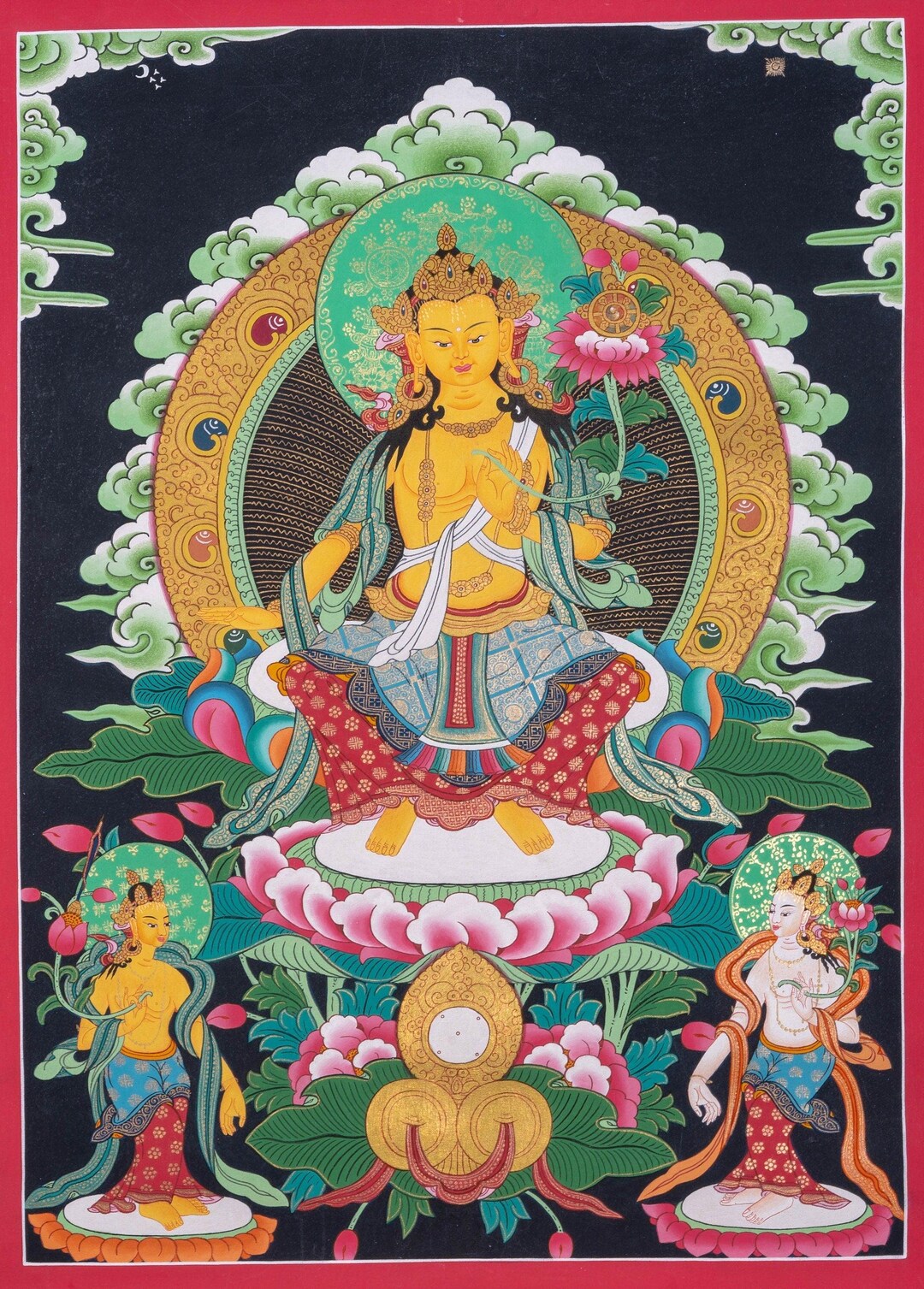 High Quality Maitreya Buddha on Canvas Painting - Buddhism Tibetan
