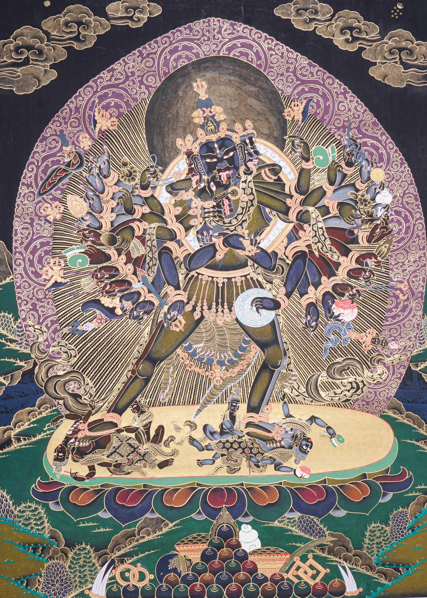 Kalachakra Shakti Thangka | Tibetan Painting Made on Cotton Canvas | Religious and Spiritual