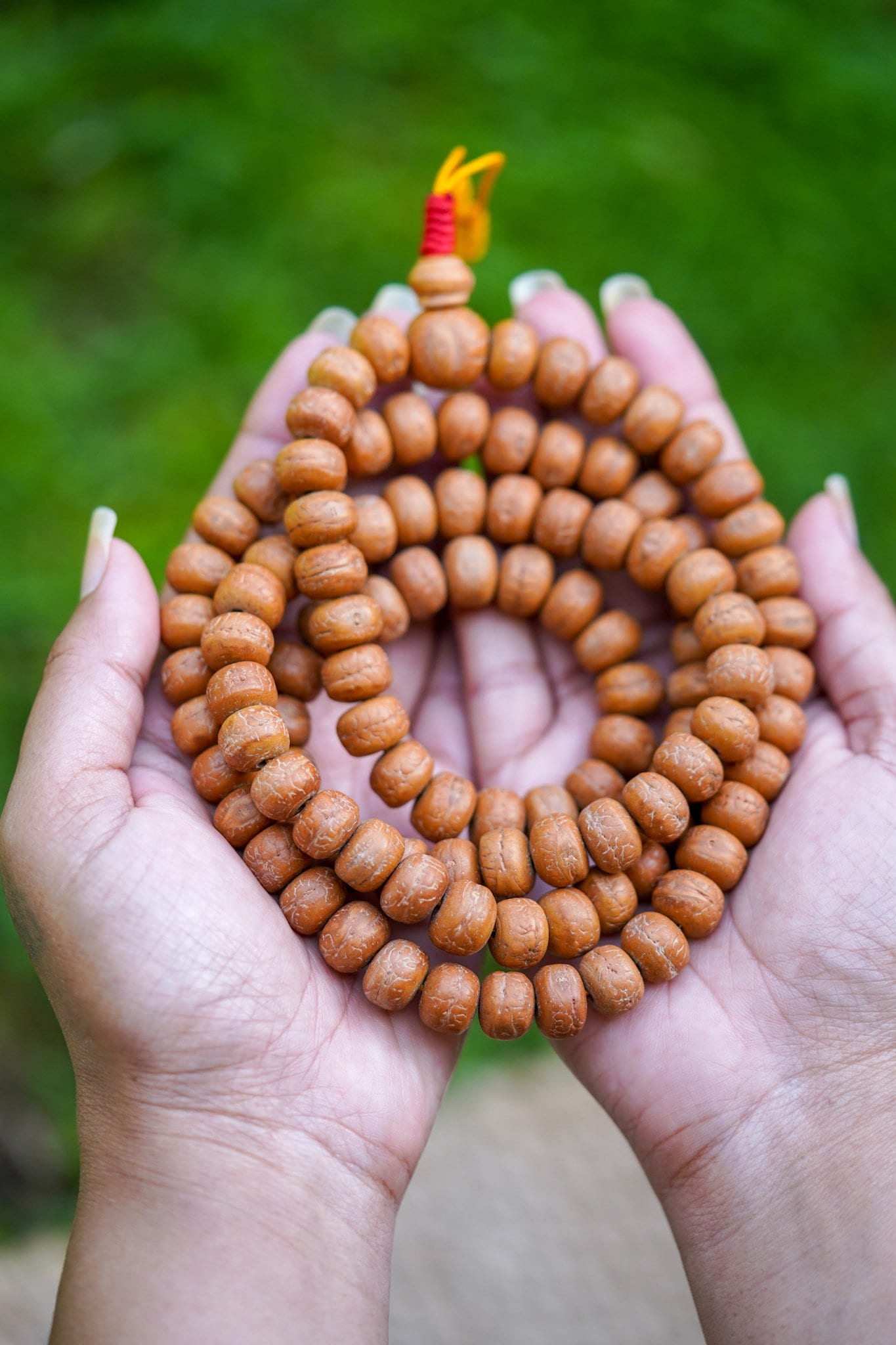 Natural Bodhi Bead Wrist Mala Antique Old 108 Beads Mala From