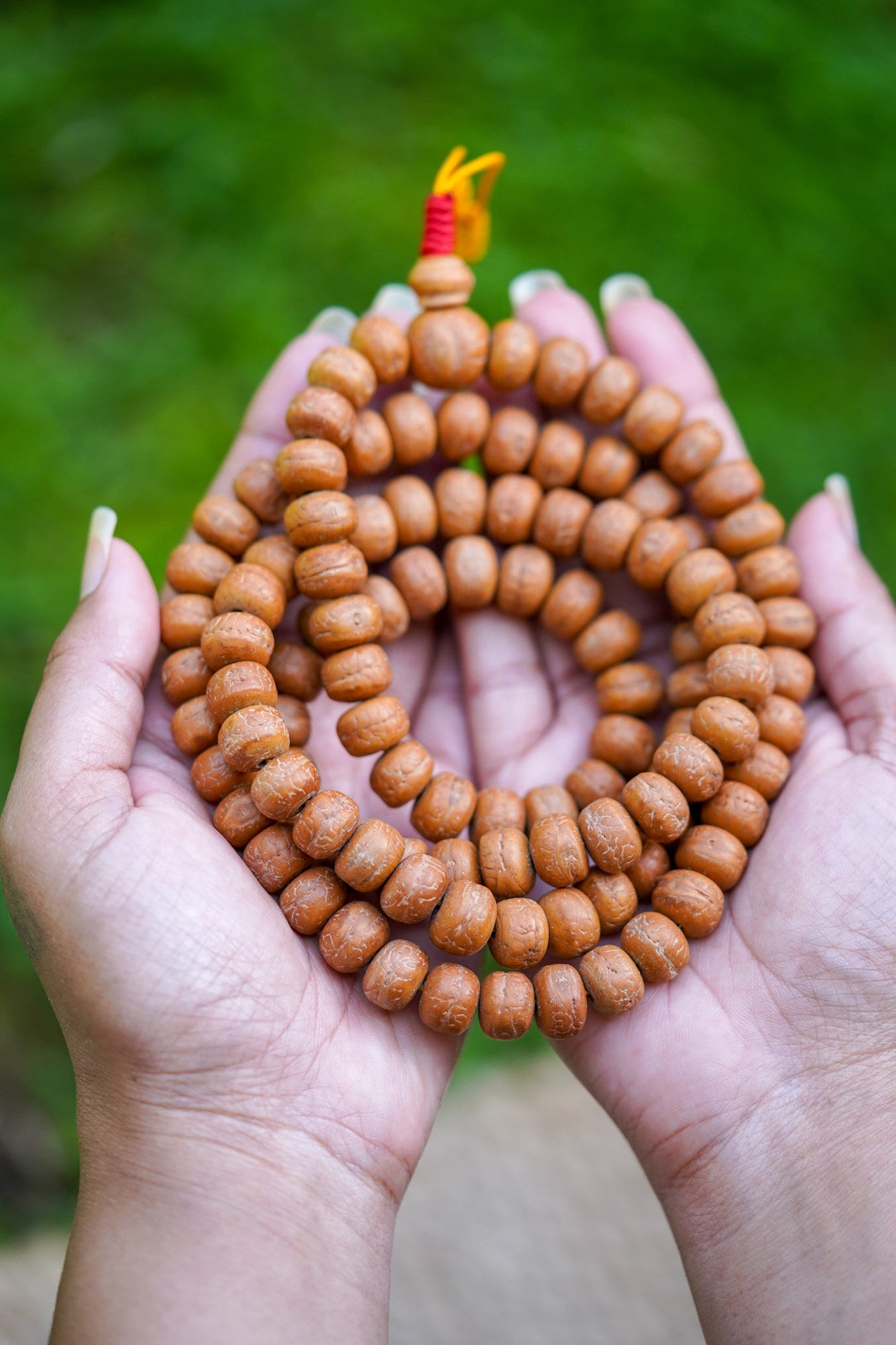 Bodhi Seeds Tibetan Mala with Old Dzi and Turquoise – Ping Amber Jewelry