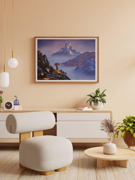 Oil Painting of Breathtaking Nepalese Landscape | Authentic Art of