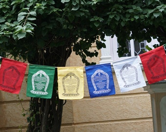 World Peace Flag | Tibetan Prayer flag for hanging outdoor or Meditation space | High quality cotton printed flag for peace