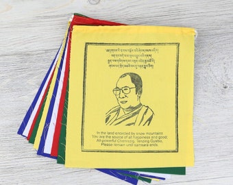 Dalai Lama Prayer Flag for your Altar space | Tibetan Prayer Flag for wall hanging and positive energy