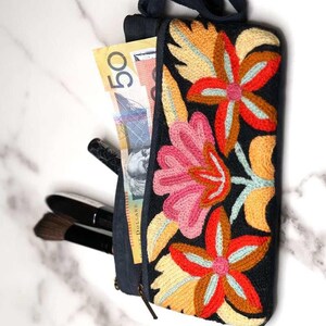 Colorful Wristlet Purse Fashionable Purse Kashmiri Style Cashmere Purse A Stylish Mother's Day Gift image 8