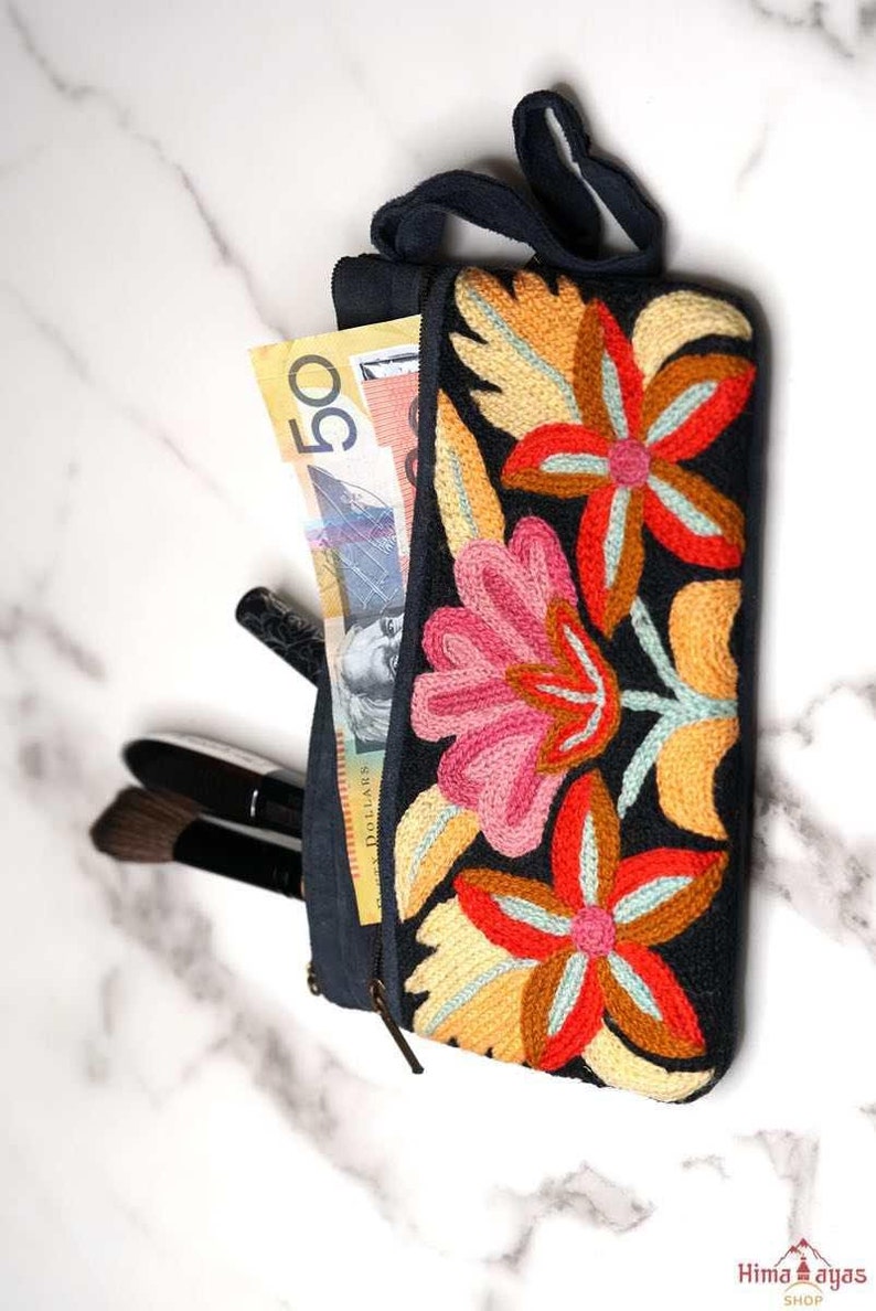 Colorful Wristlet Purse Fashionable Purse Kashmiri Style Cashmere Purse A Stylish Mother's Day Gift image 8