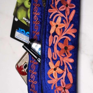 Flower Embroidery Purse Glamorous Purse Handmade Women's Purses featuring Special Kashmiri Embroidery image 3