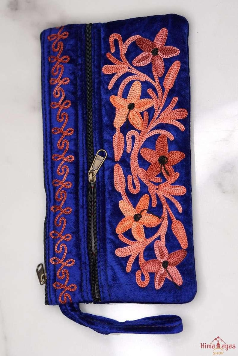 Flower Embroidery Purse Glamorous Purse Handmade Women's Purses featuring Special Kashmiri Embroidery image 2