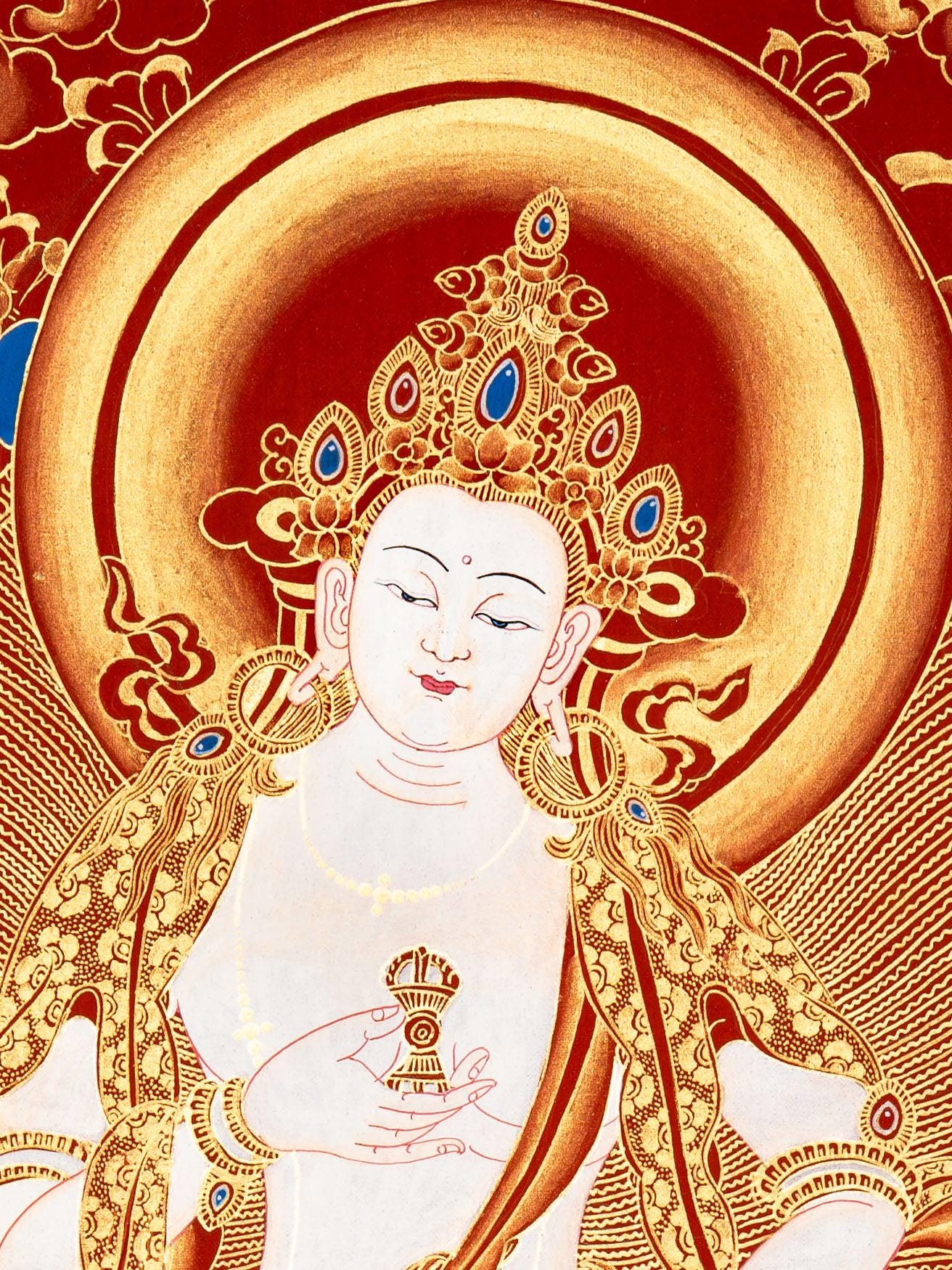 金剛薩埵タンカ | 手描きのチベット仏教美術 | 浄化の神々の絵画