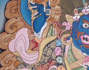 マハーカーラ・タンカ絵画｜手描きのチベット美術｜守護神｜保護と力の