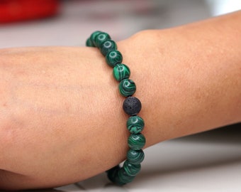Exquisite Malachite Bracelet | Perfect Mother's Day Gift for Eternal Beauty | Adjustable thread beaded