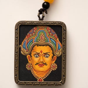 Zambala Ghau Thangka Locket – Handcrafted Tibetan Pendant, Sacred Amulet for Prosperity, Abundance, and Good Fortune