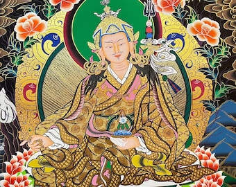 伝統的なグル・リンポチェ・タンカ｜パドマサンバヴァ絵画｜チベット