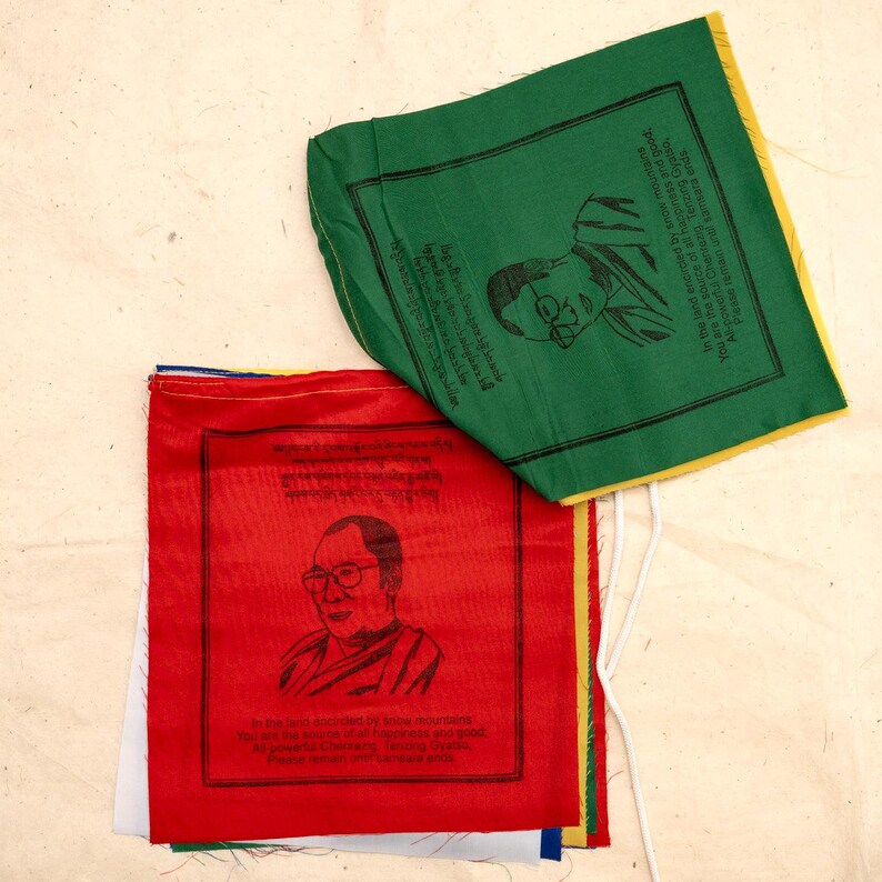 Dalai Lama Prayer Flag for Your Altar Space | Tibetan Prayer Flag for ...