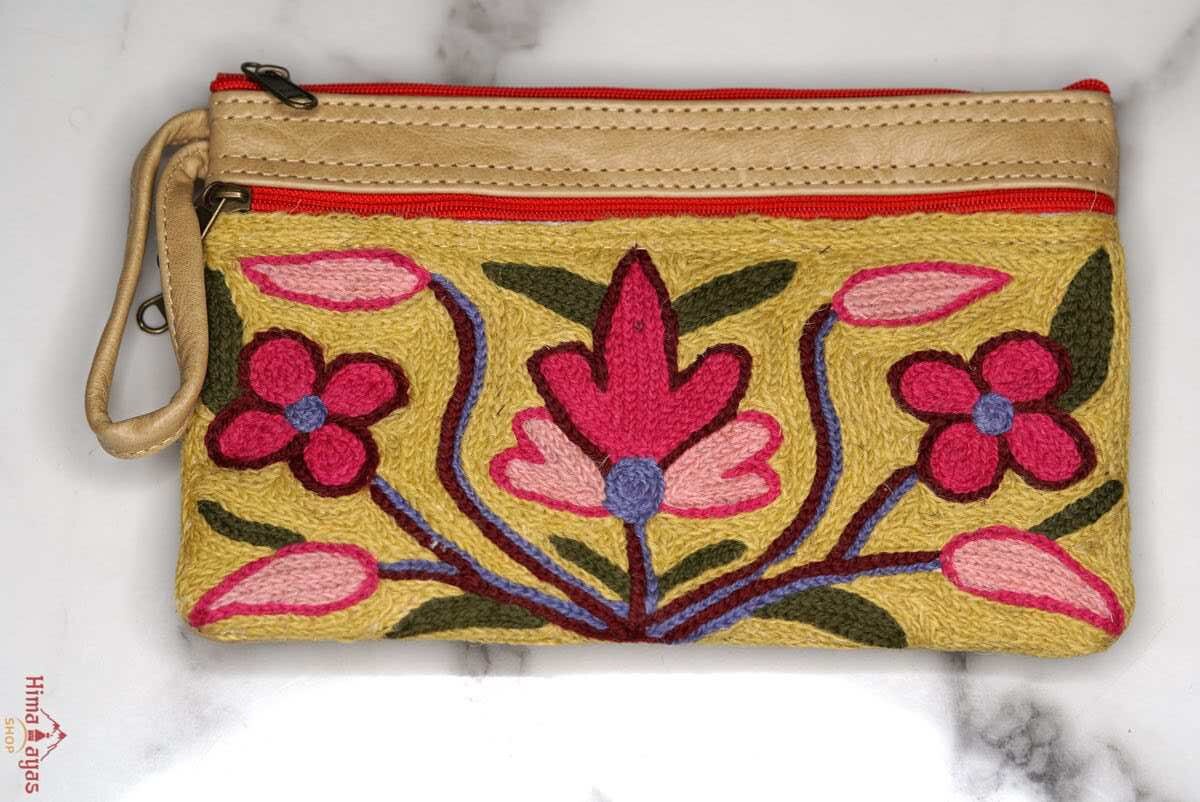 Kashmiri Handbags: Hand-Embroidered Suede Leather Tote Bags -  BabaArtAndCrafts