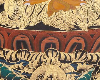 文殊菩薩タンカ｜知恵と洞察のための手作りのチベット美術｜精緻な仏教
